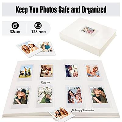 Photo Album for Fujifilm Instax Mini Camera, Polaroid Camera, Instax Photo  Album with Memo Areas, 128 Pockets 2x3 Photo Album with Writing Space for Instax  Mini…