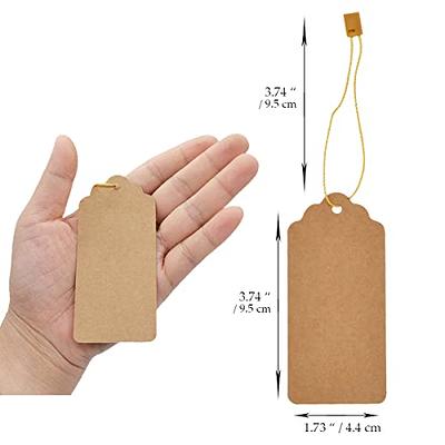 500 pcs Jewelry Price Tags with String Attached, Paper Price Labels,  Display Clothing Tags Display Label, Marking Tags with Elastic String  (Gold) - Yahoo Shopping