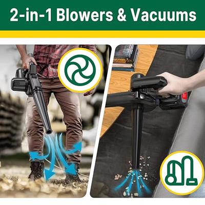 Leaf Blower Cordless with Battery and Charger, Battery Powered Electric  Leaf Blower, 2-in-1 Portable Mini Leaf Blower &Vacuum for Lawn Care,  Dust/Snow