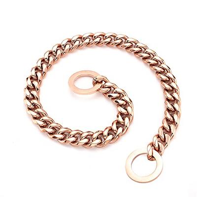 Stainless Steel Dog Chain Collars 19mm Width Silver Metal Pets