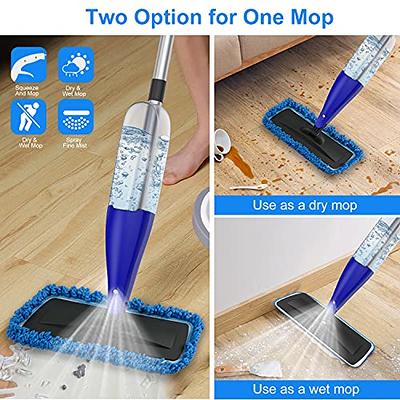 Spray Mops for Floor Cleaning, Microfiber Dust Wood Floor Mop, Wet Spray  Mop with Reusable Washable Pads for Home Commercial Hardwood Laminate Vinyl
