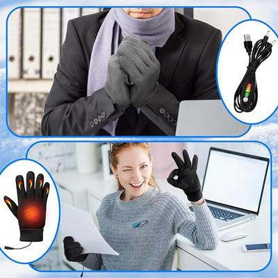 Bencailor 2 Pairs USB Winter Heated Gloves Mitten Hand Washable