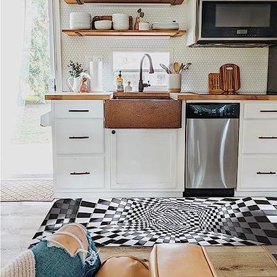 Black Kitchen Mat Floor Mats Kitchen Bedroom Anti-slip Rug Carpet