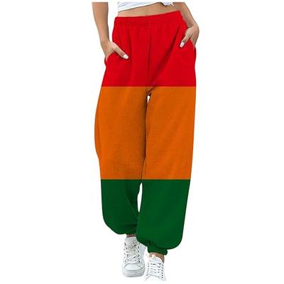 Women's Casual Pants Solid Cotton and Pants with Pocket Long Pants