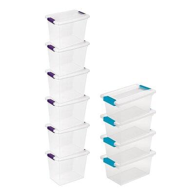 Sterilite 6 Qt. Plastic Stackable Storage Box with Latching Lid