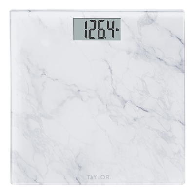 Taylor LCD Body Weight Scale Battery Powered Brushed Stainless Steel 400lb  Capacity 