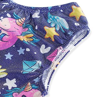 Kids Unicorn Leotards Gymnastics with Shorts for Little Girls 5t