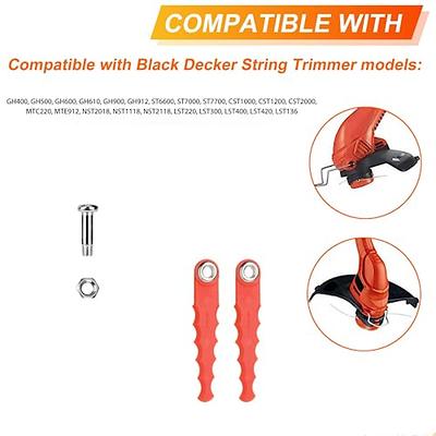  NTSUMI Polycarbonate Replacement Head Blades Replace AF-100  Fit for Black Decker GH900, GH912, GH600, GH400, GH500, LSTE525, LST300  String Trimmers, with 12 Pack Flexible Replacement Blades, 14 Pcs : Patio