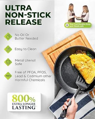 MICHELANGELO Frying Pan Set, 9.5 & 11 Nonstick Frying Pans with  Stone-Derived Coating, Nonstick Pans Set, Stone Skillets Nonstick, Stone  Pans, Stone Frying Pans, Induction Compatible, 9.5 & 11 