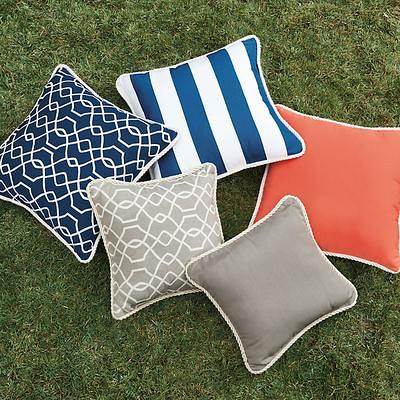 Canopy Stripe Cornflower/White Sunbrella Outdoor Upholstery Fabric