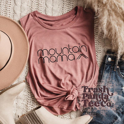 Women's Muscle Tank - Mountain Mama Top Mauve Lightweight Summer Camping  Clothes For Women Cute Hiking Shirts - Yahoo Shopping