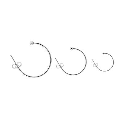 LALAFINA 6pcs C Shaped Ear Hook French Earring Hooks Hoop Earring