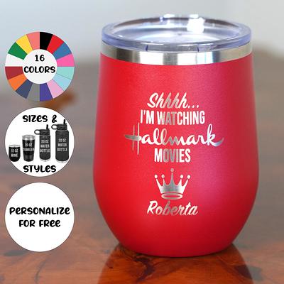 Santa Holiday Stemless Wine Glass Set of 4 - Christmas Cocktail Glasses and Drinkware - Wine Gift Sets for Christmas by on The Rox Drinks