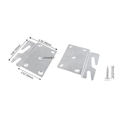 TTZEZE Wood Bed Rail Hook Plates, Heavy Duty Bed Frame Replacement