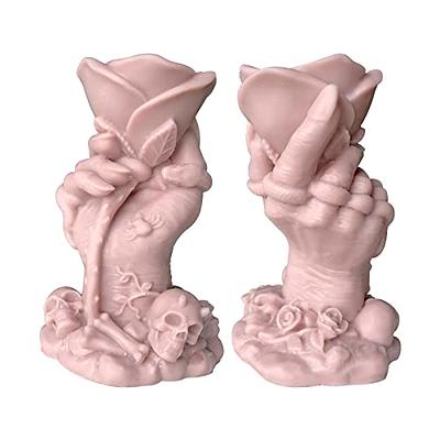 3D Skull Rose Candle Mold Creativity Skull Flower Soap Mold Halloween  Candle Mold Fondant Cake Mold Resin Gypsum Chocolate Candle Candy Mold 