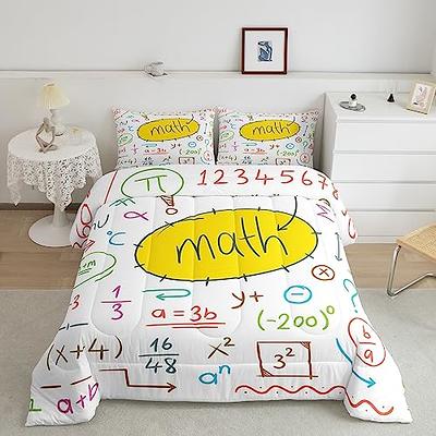 Math Equation Comforter Set Math Geometry Science Bedding Twin for