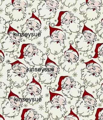 Holiday Time Santa Face Kraft Wrapping Paper, Traditional