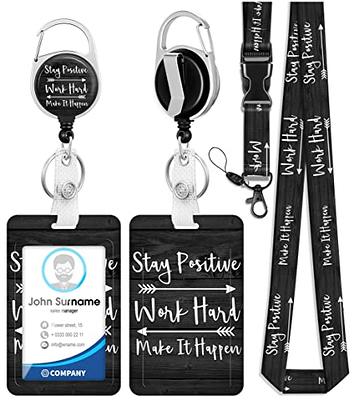 Black Retractable Badge Reel with Strap Clip - The Lanyard Shop