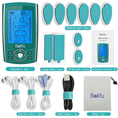 NURSAL 24 Modes TENS Unit Muscle Stimulator for Pain Management and  Rehabilitation 8 Pads Pulse Impulse Massager Great for Treating Pain and  Muscle Relief 