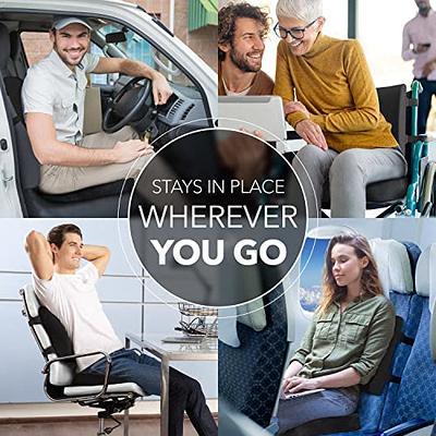 Coccyx Seat Cushion and Lumbar Support Pillow for Office Chair-Gel  Infused,Orthopedic Car Seat Cushion Memory Foam Back Support Cushion for  Lower Back