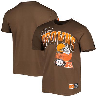 Men's Pro Standard Brown Cleveland Browns 4-Hit Full-Zip Hoodie