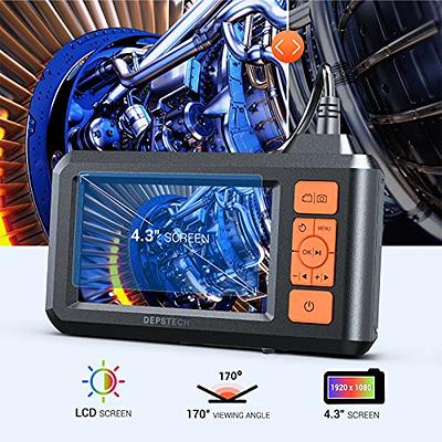 Triple Lens Borescope, 2.0MP Endoscope Camera with 4.3'' Color Screen