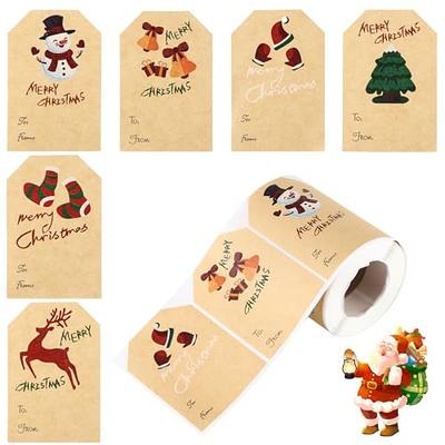 2023 New 250PCS Christmas Gift Tags Stickers Self Adhesive Name
