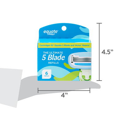 Equate Women's The Ultimate 5 Blade Razor Refill Cartridges, 6