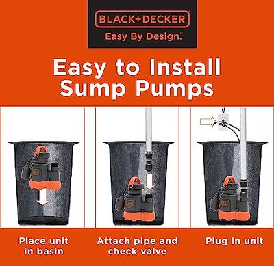 BLACK+DECKER 1/6-HP 115-Volt Thermoplastic Submersible Utility