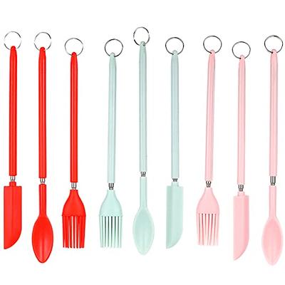 Mini Silicone Telescopic Spatula Set, Small Spatula Silicone Mini