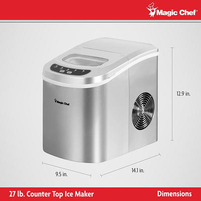 Magic Chef 27 lb. Capacity Portable Countertop Ice Maker, Silver (Bullet  Ice) - Yahoo Shopping