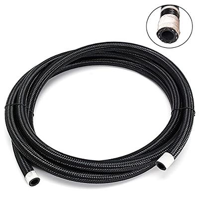 10AN AN10 Black Nylon Braided Stainless Steel PTFE Fuel Hose E85