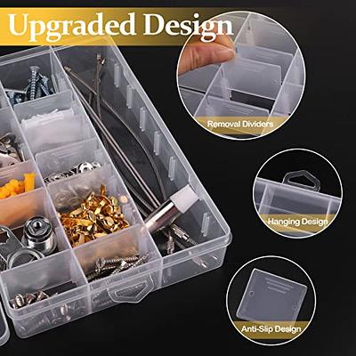 Plastic 24 Slots Grid Jewellery Beads Organizer Case Craft Container  Storage Box