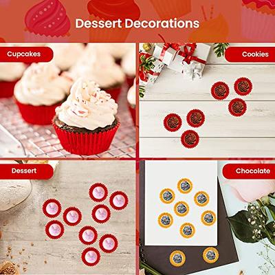 LetGoShop Silicone Cupcake Liners Reusable Baking Cups Nonstick Easy Clean  Pastry Muffin Molds 4 Shapes Round, Stars, Heart, Flowers, 24 Pieces