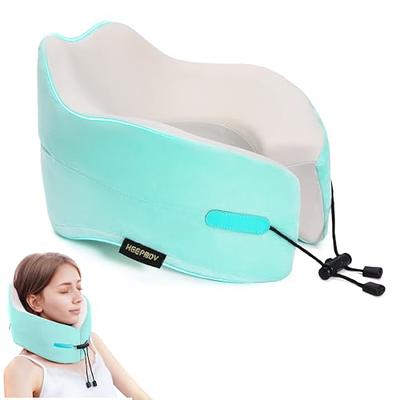 Seat Cushion Travel Neck Pillow Memory Foam Airplane Travel