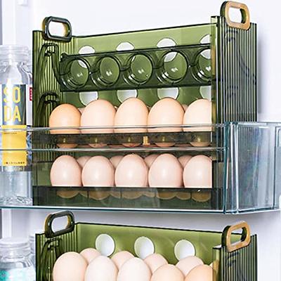 Greenco Refrigerator Organizer Bins for Eggs - Eggs Container for  Refrigerator - 14 Egg Organizer Container with Lid & Durable Handle -  Stackable