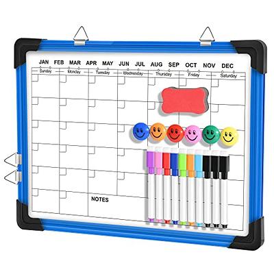 2 Pack Dry Erase Whiteboard Calendar for Wall, Magnetic Weekly