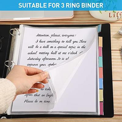 HABGP Binder Dividers with Tabs, 8 Tab Sheet Protectors for 3 Ring Binder,  Clear Dividers for 3 Ring Binder Page Protectors, Notebook Binder Sleeves  with Pockets, 2 Set (16 Pcs) - Yahoo Shopping