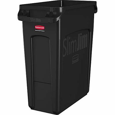 Rubbermaid Commercial Products Step-On 30-Gallon Black Steel Touchless Trash  Can with Lid at