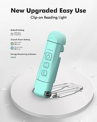 Glocusent LED Neck Reading Light, Book Light for Reading in Bed, 3 Colors,  6 Brightness Levels, Bendable Arms, Rechargeable, Long Lasting, Perfect for