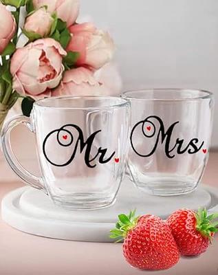 Bisyata Mr and Mrs Gifts - Mr & Mrs Espresso Cups 5.4oz - Gift for Couple,  christmas, Wedding, Engagement, Anniversary, Bridal Shower - Double Wall  Borosilicate Glass Mugs - Set of 2 - Yahoo Shopping