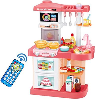 Costway Wood Kitchen Toy Kids Cooking Pretend Play Setw/Utensils, Sounds &  Wordpad White TY326396 - The Home Depot