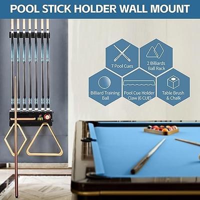 Onemacc Pool Stick Holder Wall Mount, Pool Cue Rack for 7 Pool