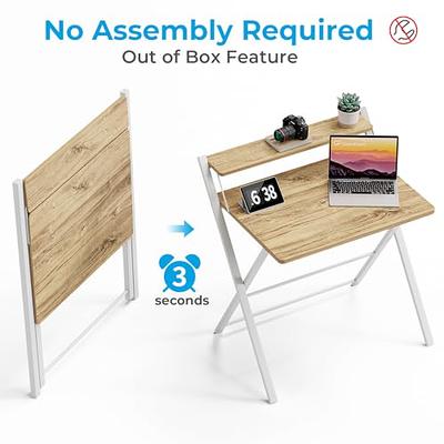  WOHOMO Folding Desk, Small Foldable Desk 31.5 for