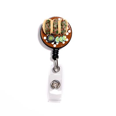 Zonon 10 Pieces Badge Reel Bling Badge Holder Badge Reel Retractable  Alligator Clip ID Name Card Holder Key Ring Backing for Nurse Volunteer  Student