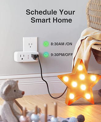 WP3: Gosund Smart Plug, 2-in-1 Compact Design 2.4 GHz Wi-Fi Smart Plug,  Alexa Smart Plug compatible with Google Assistant, ETL Certified 120V 10A Smart  Outlet with Timer 