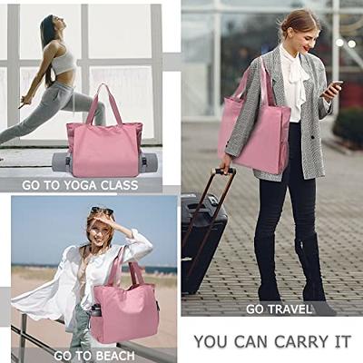 BOCMOEO Yoga Mat Bag, Yoga Tote Bags and Carriers for Women, Waterproof Yoga  Mat Carrying Bag Shoulder Gym Bag with Yoga Mat Holder & Wet Pocket for  Gym, Yoga, Pilates, Travel, Beach
