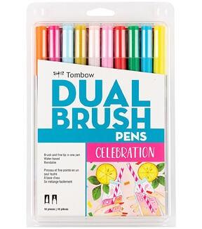 Tombow 56225 Dual Brush Pen Art Markers Celebration 6-Pack
