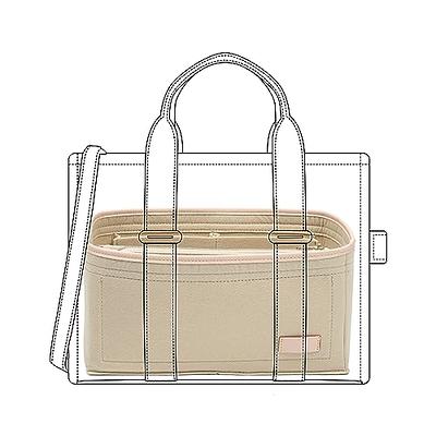  Doxo Purse Organizer Insert for Handbags & Base Shaper  Combination,Tote Bag Organizer Insert with 6 Sizes,Compatible with LV Speedy  & Neverfull ON THE GO and More (L-Beige) : Clothing, Shoes 