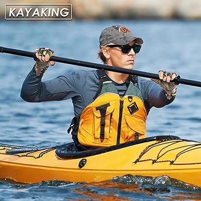 QualyQualy Fishing Gloves, UPF 50+ Sun Protection Gloves for Men and Women  UV Protection Gloves Fingerless Kayaking Gloves for Fishing Hiking Padding  Rowing Canoeing (Yellow, Large), Fishing Gloves -  Canada